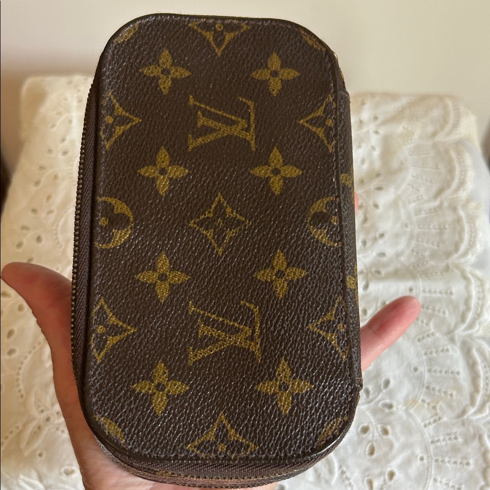 Louis Vuitton Brown Monogram Canvas Double Zip Pouch - Picture 4 of 13